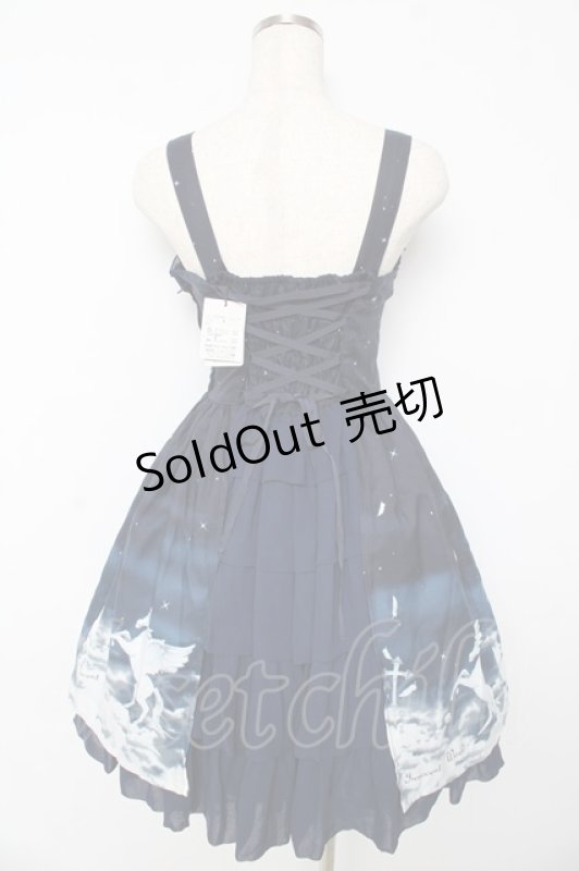 画像2: Innocent World / 奇跡の夜空バッスルジャンパースカート（2015年） M ネイビー Y-25-10-15-083-IW-OP-SZ-ZI (2)