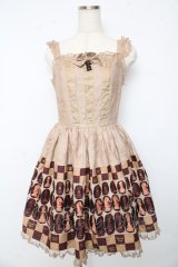 Innocent World / チョコチェス肩レースジャンパースカート M(93cm丈) ベージュ Y-25-10-15-084-IW-OP-SZ-ZY