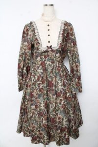 Innocent World / マリアンヌ・ゴブランワンピース L ベージュ Y-25-10-15-086-IW-OP-AS-ZY