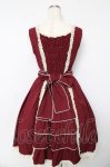 画像2: Innocent World / リバイバルクラシカルリボンジャンパースカート M ボルドー Y-25-10-15-087-IW-OP-SZ-ZY (2)