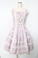 Innocent World / クラシカルティアードジャンパースカート M ラベンダー Y-25-10-15-088-IW-OP-SZ-ZY