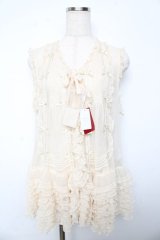 PINK HOUSE / ドットチュールレースベスト F 生成り Y-25-10-15-002-LO-BL-SZ-ZY