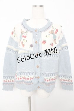 画像1: PINK HOUSE / PETER RABBIT CARDIGAN F サックス Y-25-10-15-013-LO-TO-SZ-ZY
