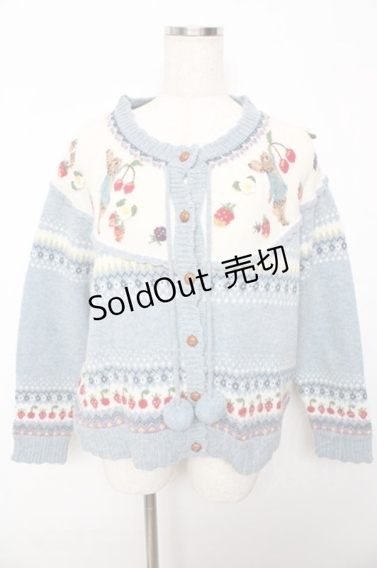 画像1: PINK HOUSE / PETER RABBIT CARDIGAN F サックス Y-25-10-15-013-LO-TO-SZ-ZY (1)