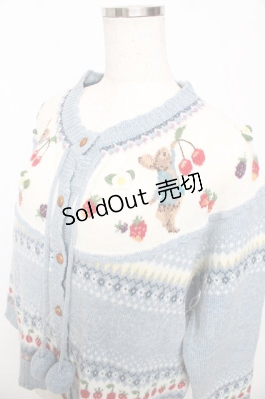 画像3: PINK HOUSE / PETER RABBIT CARDIGAN F サックス Y-25-10-15-013-LO-TO-SZ-ZY (3)