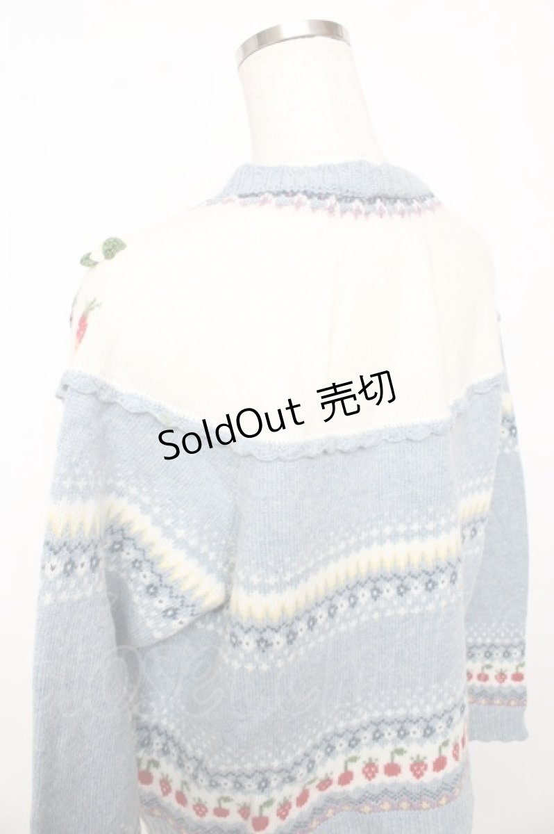 画像4: PINK HOUSE / PETER RABBIT CARDIGAN F サックス Y-25-10-15-013-LO-TO-SZ-ZY (4)