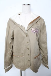 PINK HOUSE / フィフティバイオレッツ刺繍入りセーラーカラージャケット L ベージュ Y-25-10-15-015-LO-JA-SZ-ZY