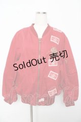 PINK HOUSE / ブーケ刺ワッペンしゅうブルゾン F 赤 Y-25-10-15-017-LO-JA-SZ-ZY