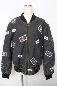 PINK HOUSE / ネームワッペン使いブルゾン F 黒 Y-25-10-15-018-LO-JA-SZ-ZY