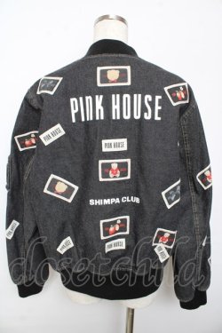 画像2: PINK HOUSE / ネームワッペン使いブルゾン F 黒 Y-25-10-15-018-LO-JA-SZ-ZY