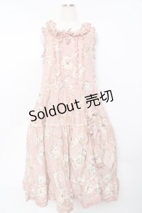 PINK HOUSE / ティータイムプリントワンピース F ピンク Y-25-10-15-021-LO-OP-SZ-ZY