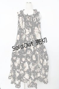 PINK HOUSE / ティータイムプリントワンピース F 黒 Y-25-10-15-022-LO-OP-SZ-ZY