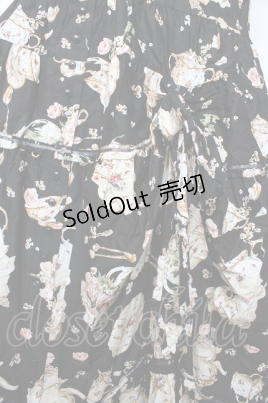 画像4: PINK HOUSE / ティータイムプリントワンピース F 黒 Y-25-10-15-022-LO-OP-SZ-ZY (4)