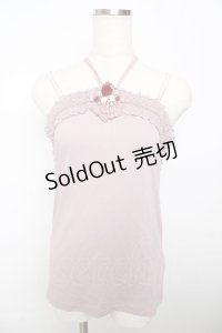 axes femme / ホルター付きキャミソール M 淡ピンク Y-25-10-16-044-AX-TO-SZ-ZT203