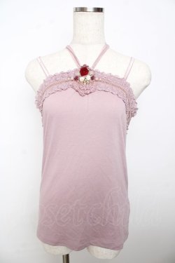 画像1: axes femme / ホルター付きキャミソール M 淡ピンク Y-25-10-16-044-AX-TO-SZ-ZY