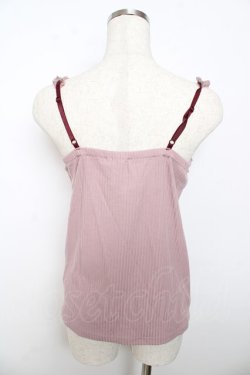 画像2: axes femme / チュール×レース重ねキャミ M 淡ピンク Y-25-10-16-045-AX-TO-SZ-ZY