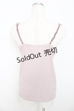 画像2: axes femme / チュール×レース重ねキャミ M 淡ピンク Y-25-10-16-045-AX-TO-SZ-ZT203