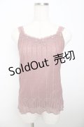 axes femme / 総レースキャミタンク M 濃ピンク Y-25-10-16-046-AX-TO-SZ-ZY