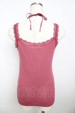 画像2: axes femme / バラクロスストラップキャミ M 濃ピンク Y-25-10-16-047-AX-TO-SZ-ZY