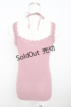 画像2: axes femme / バラクロスストラップキャミ M 濃ピンク Y-25-10-16-047-AX-TO-SZ-ZT201