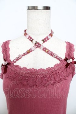 画像3: axes femme / バラクロスストラップキャミ M 濃ピンク Y-25-10-16-047-AX-TO-SZ-ZY