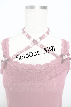 画像3: axes femme / バラクロスストラップキャミ M 濃ピンク Y-25-10-16-047-AX-TO-SZ-ZT201