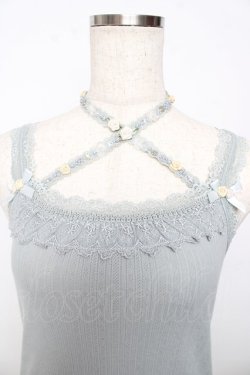 画像3: axes femme / バラクロスストラップキャミ M サックス Y-25-10-16-048-AX-TO-SZ-ZY