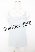 axes femme / ホルター付きガーデンキャミ M サックス Y-25-10-16-049-AX-TO-SZ-ZY
