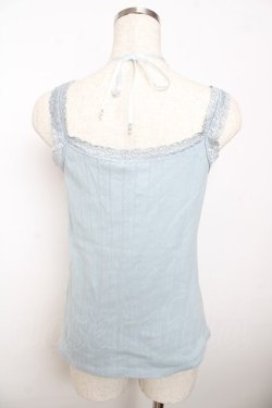 画像2: axes femme / ホルター付きガーデンキャミ M サックス Y-25-10-16-049-AX-TO-SZ-ZY