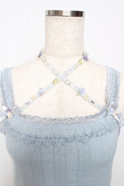 画像3: axes femme / ホルター付きガーデンキャミ M サックス Y-25-10-16-049-AX-TO-SZ-ZY