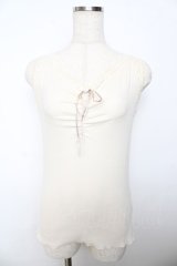 axes femme / ギャザーコットンタンク F 生成り Y-25-10-16-050-AX-TO-SZ-ZT201