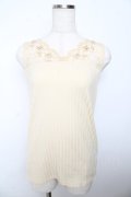 axes femme / 繊細レースタンク M イエロー Y-25-10-16-051-AX-TO-SZ-ZY