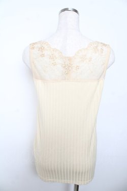 画像2: axes femme / 繊細レースタンク M イエロー Y-25-10-16-051-AX-TO-SZ-ZY
