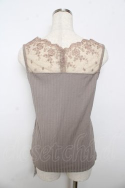 画像2: axes femme / レース使いビジュータンク M モカ Y-25-10-16-054-AX-TO-SZ-ZY