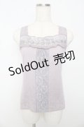 【SALE】axes femme / フロントレースビジュータンク M ラベンダー Y-25-10-16-056-AX-TO-SZ-ZT190