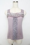 画像1: 【SALE】axes femme / フロントレースビジュータンク M ラベンダー Y-25-10-16-056-AX-TO-SZ-ZT190 (1)