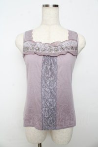 axes femme / フロントレースビジュータンク M ラベンダー Y-25-10-16-056-AX-TO-SZ-ZT190
