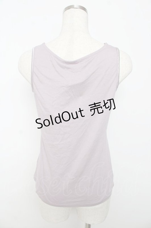 画像2: 【SALE】axes femme / フロントレースビジュータンク M ラベンダー Y-25-10-16-056-AX-TO-SZ-ZT190 (2)