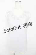 【SALE】axes femme / 繊細レースタンク M ラベンダー Y-25-10-16-057-AX-TO-SZ-ZT201