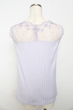 画像2: axes femme / 繊細レースタンク M ラベンダー Y-25-10-16-057-AX-TO-SZ-ZY