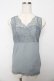 画像1: axes femme / レース使いVネックタンク M サックス Y-25-10-16-058-AX-TO-SZ-ZY (1)