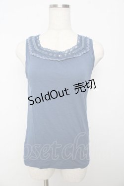 画像1: axes femme / ビジュー使いタンクトップ M 紺 Y-25-10-16-059-AX-TO-SZ-ZT190
