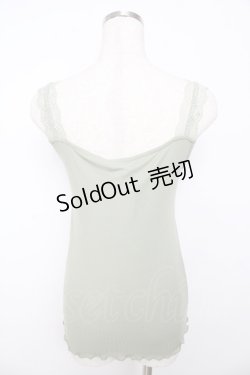 画像2: axes femme / レース使いリブタンク M グリーン Y-25-10-16-061-AX-TO-SZ-ZT139