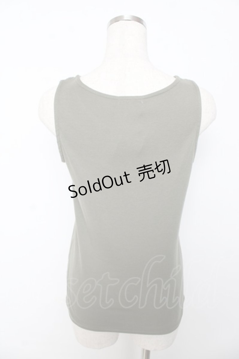 画像2: 【SALE】axes femme / ビーズテープ使いタンク M カーキ Y-25-10-16-063-AX-TO-SZ-ZT190 (2)