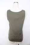 画像2: 【SALE】axes femme / ビーズテープ使いタンク M カーキ Y-25-10-16-063-AX-TO-SZ-ZT190 (2)