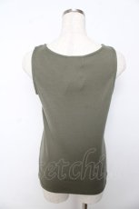 画像2: 【SALE】axes femme / ビーズテープ使いタンク M カーキ Y-25-10-16-063-AX-TO-SZ-ZT190 (2)
