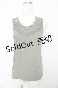 axes femme / バックモチーフレースタンク M カーキ Y-25-10-16-064-AX-TO-SZ-ZY