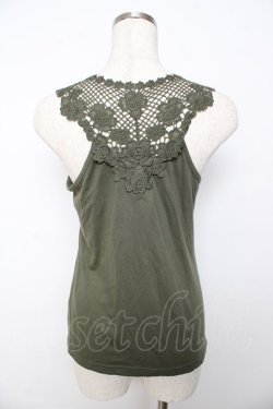 画像2: axes femme / バックモチーフレースタンク M カーキ Y-25-10-16-064-AX-TO-SZ-ZY