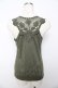 画像2: axes femme / バックモチーフレースタンク M カーキ Y-25-10-16-064-AX-TO-SZ-ZY (2)