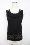 axes femme / バックモチーフレースタンク M 黒 Y-25-10-16-065-AX-TO-SZ-ZY